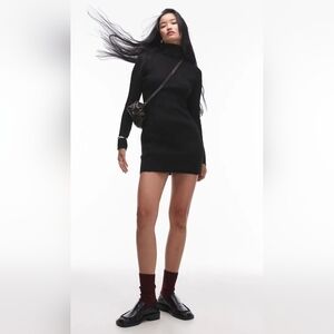 Mango High Neck Mini Knitted Dress